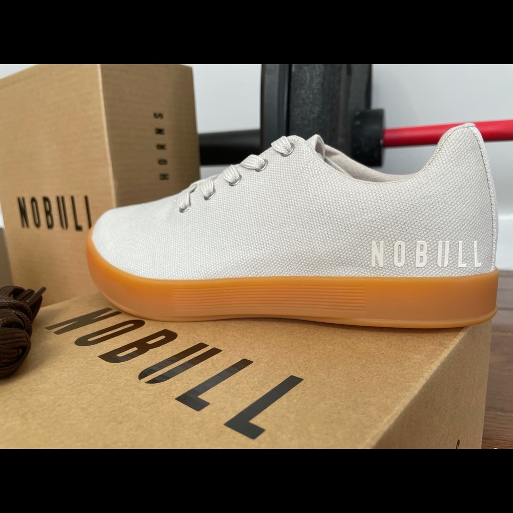 NEW NoBull Canvas Ivory Gum Trainers